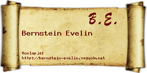 Bernstein Evelin névjegykártya